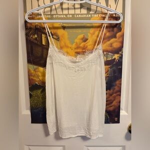 gorgeous white lace trim cami top